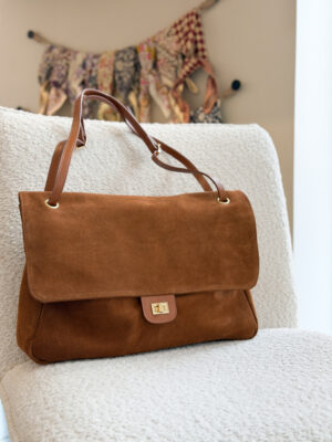 Sac en cuir camel
