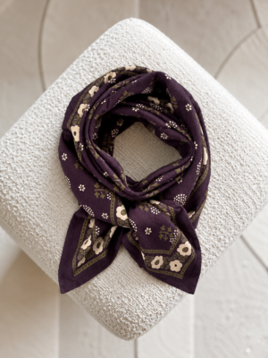 Grand foulard Anastase myrtille